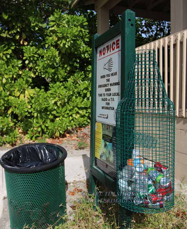 cool trash receptacle for the beach